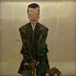Egon Schiele "Bildnis Eduard Kosmack" 100 x 100 cm