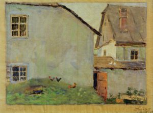Egon Schiele "Bauernhäuser" 31 x 24 cm