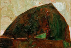 Egon Schiele "Berg am Fluß" 44 x 30 cm
