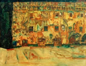 Egon Schiele "Das Krumauer Rathaus 2" 37 x 29 cm