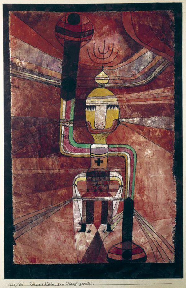 Paul Klee "Der grosse Kaiser, zum Kampf gerüstet" 28 x 44 cm