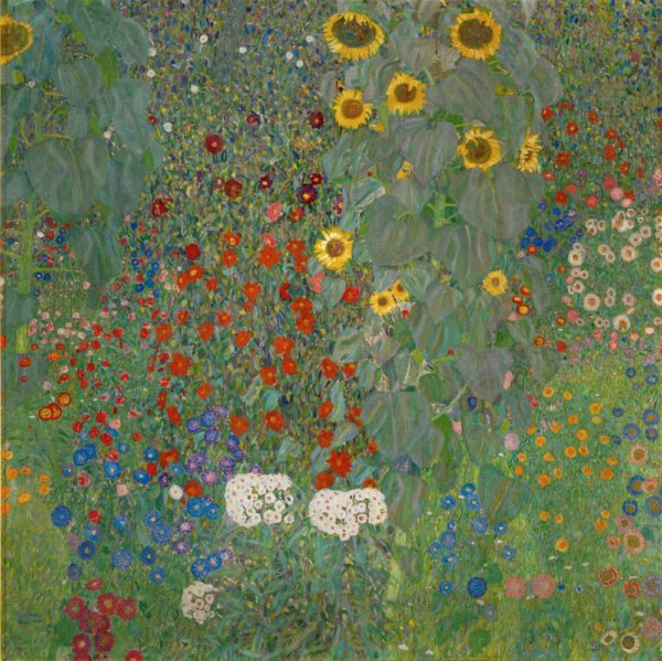 Gustav Klimt "Garten mit Sonnenblumen" 110 x 110 cm