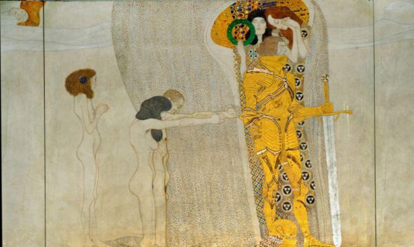 Gustav Klimt "Beethovenfries – Sehnsucht nach Glück (Ausschnitt)" 1378 x 216 cm