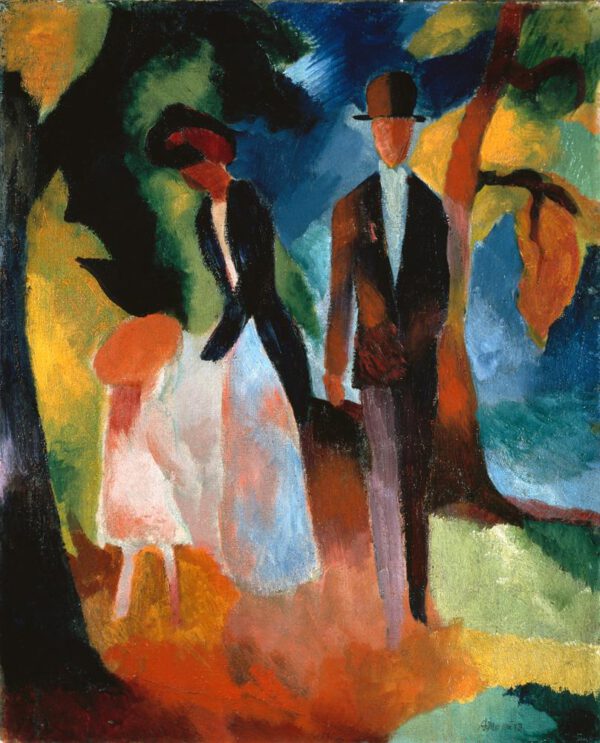 August Macke “Leute am blauen See” 49 x 60 cm