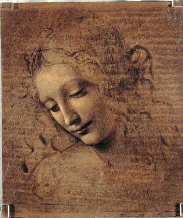 Leonardo da Vinci "Frauenkopf" 21 x 28 cm