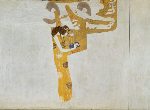 Gustav Klimt "Beethovenfries – Die sehnsucht nach Glück findet Stillung in der Poesie (Ausschnitt)" 1381 x 220 cm