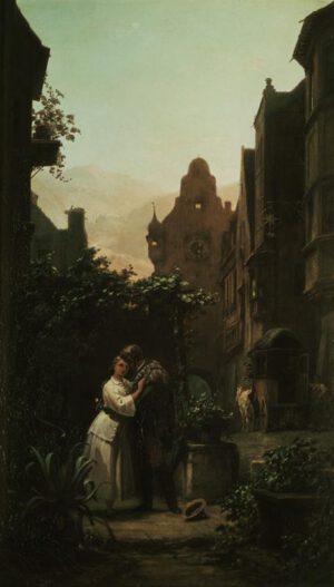 Spitzweg Carl "Der Abschied" 32 x 53 cm