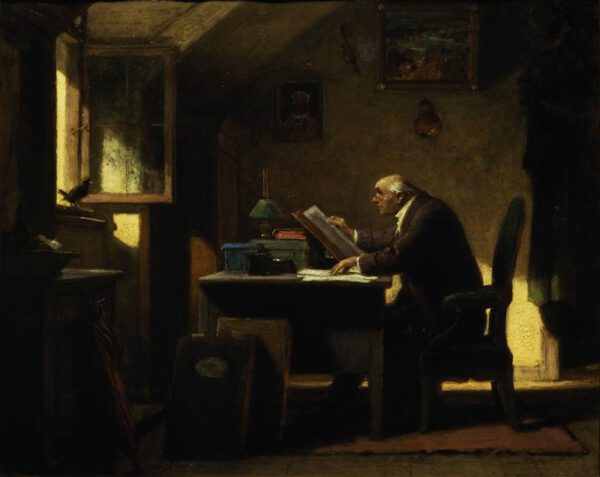 Spitzweg Carl "Ein Besuch" 26 x 21 cm