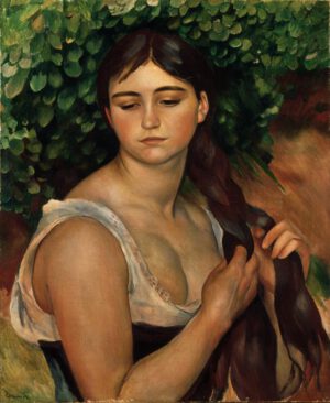 Auguste Renoir "La Natte (Portrait Suzanne Valadon)" 47 x 56 cm