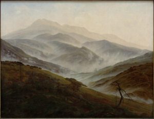 Caspar David Friedrich "Riesengebirgslandschaft mit aufsteigendem Nebel"  70 x 54 cm