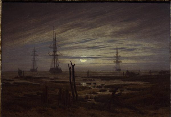 Caspar David Friedrich "Schiffe auf der Reede"  30 x 21 cm