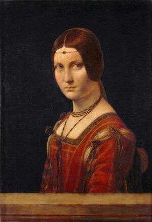 Leonardo da Vinci "La Belle Ferronière (Porträt einer jungen Frau)" 45 x 63 cm