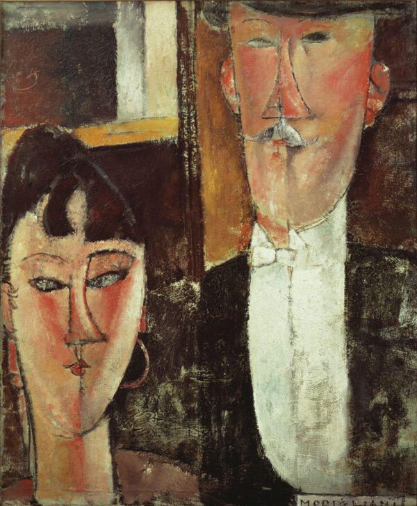 Amedeo Modigliani "Braut und Bräutigam" 46 x 55 cm