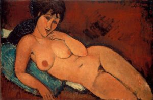 Amedeo Modigliani "Akt auf blauem Kissen" 100 x 66 cm