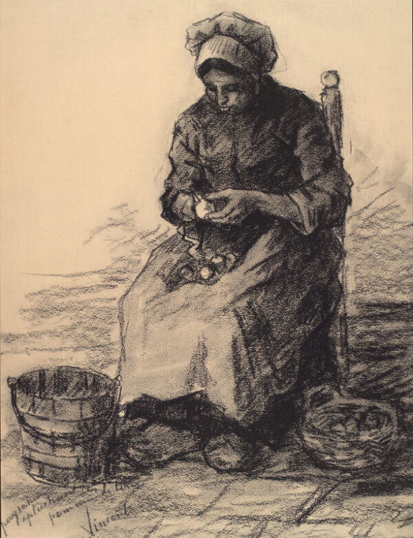 Vincent van Gogh “Kartoffelschaelerin” 46 x 35,5 cm
