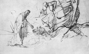 Rembrandt “Christus wandelt auf dem Meer“ 26.5 x 16.8 cm