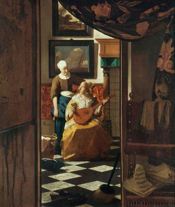 Jan Vermeer "Der Liebesbrief" 39 x 44 cm