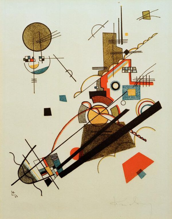 Wassily Kandinsky "Fröhlicher Aufstieg" 19 x 24 cm