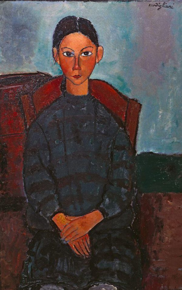 Amedeo Modigliani "Mädchen mit schwarzer Schürze" 61 x 93 cm