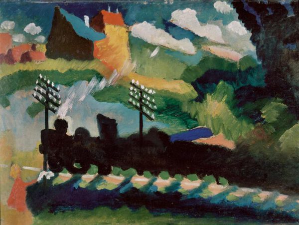 Wassily Kandinsky "Eisenbahn Bei Murnau" 49 x 36 cm