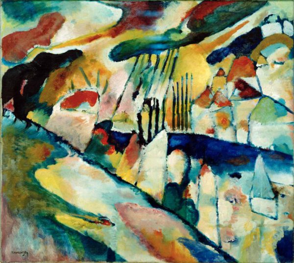 Wassily Kandinsky "Landschaft Mit Regen" 78 x 70 cm