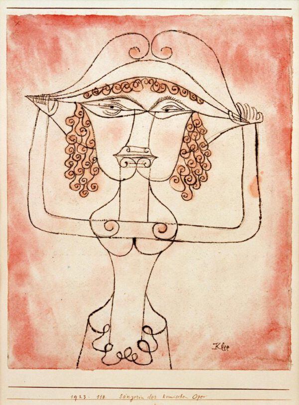 Paul Klee "Sängerin der komischen Oper" 30 x 38 cm