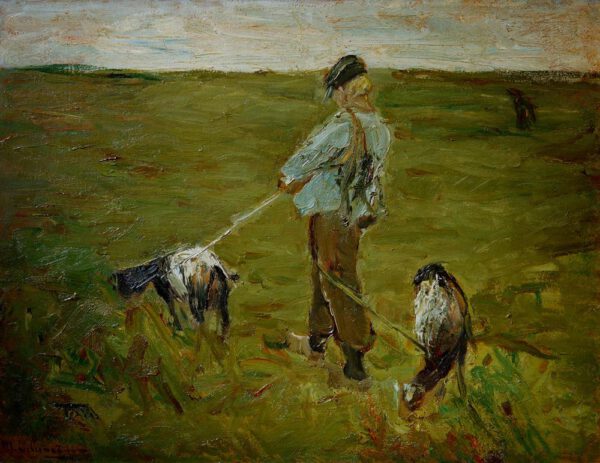 Max Liebermann "Junge mit Ziegen" 59 x 46 cm