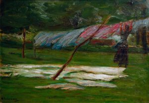Max Liebermann "Wäsche trocknen – Bleiche" 38 x 27 cm
