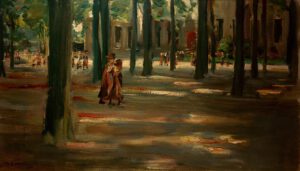 Max Liebermann "Schulgang in Laren" 50 x 30 cm