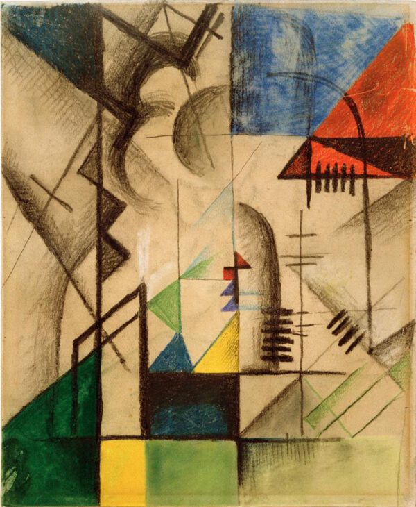 August Macke "Abstrakte Formen" 32 x 39 cm