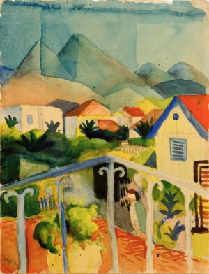 August Macke "St. Germain bei Tunis" 21 x 26 cm