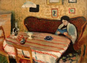 August Macke "Unser Wohnzimmer in Tegernsee" 23 x 17 cm