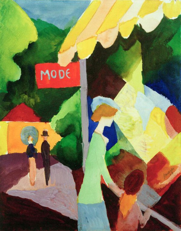 August Macke "Modeschaufenster" 23 x 29 cm