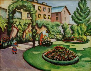 August Macke "Der Macke’sche Garten in Bonn" 88 x 70 cm