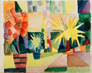 August Macke "Garten am Thunersee" 33 x 27 cm