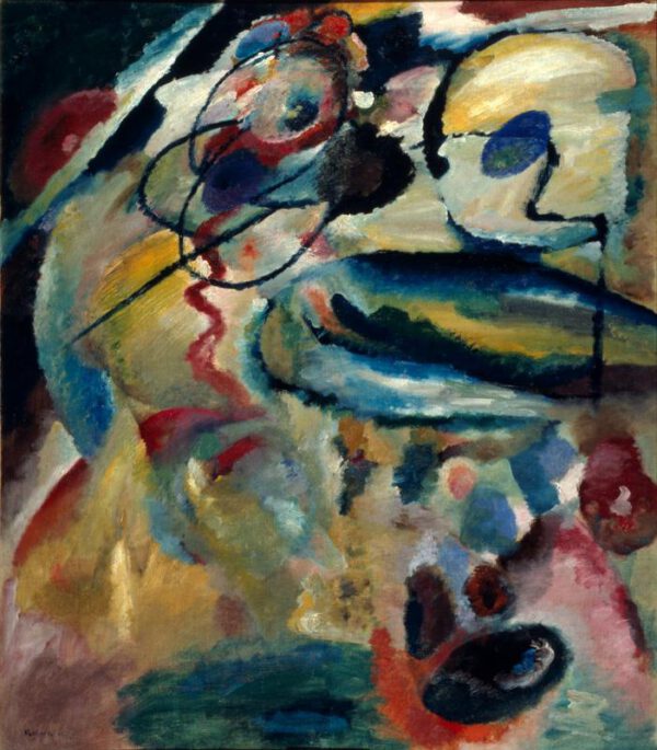 Wassily Kandinsky "Erstes Gegenstandsloses Bild Mit Kreis" 120 x 137 cm