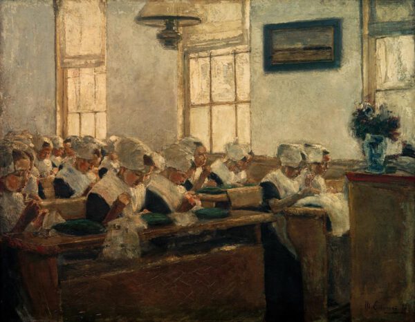 Max Liebermann "Nähschule im Amsterdamer Waisenhaus" 81 x 65 cm
