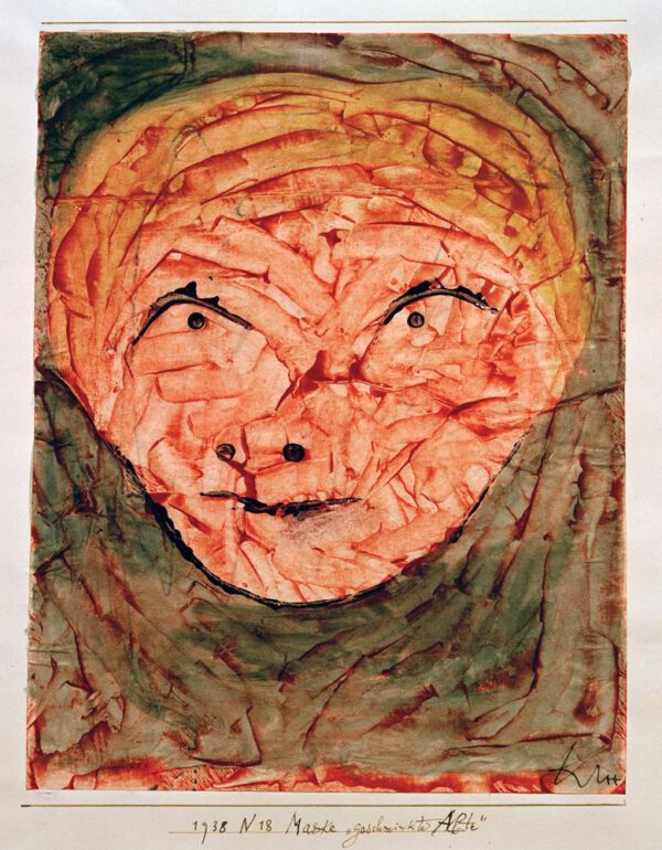 Paul Klee "Maske “geschminkte Alte”" 21 x 27 cm