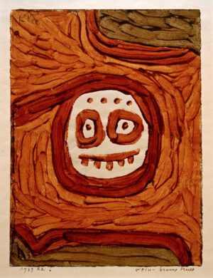 Paul Klee "Weissbraune Maske" 24 x 32 cm