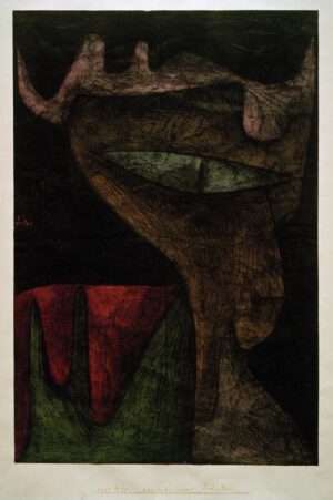 Paul Klee "Daemonisches Fräulein" 31 x 46 cm