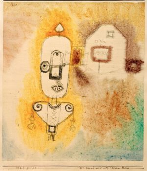 Paul Klee "Der Schutzmann vor seinem Haus" 18 x 20 cm