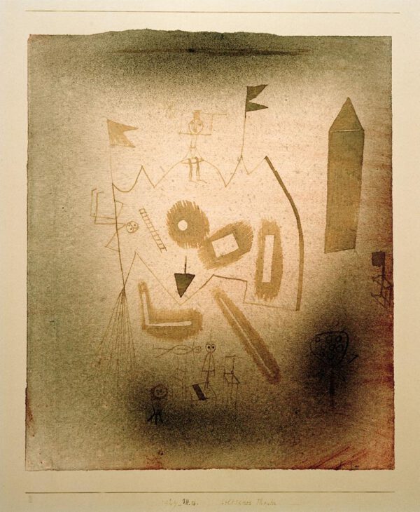 Paul Klee "Seltsames Theater" 27 x 32 cm