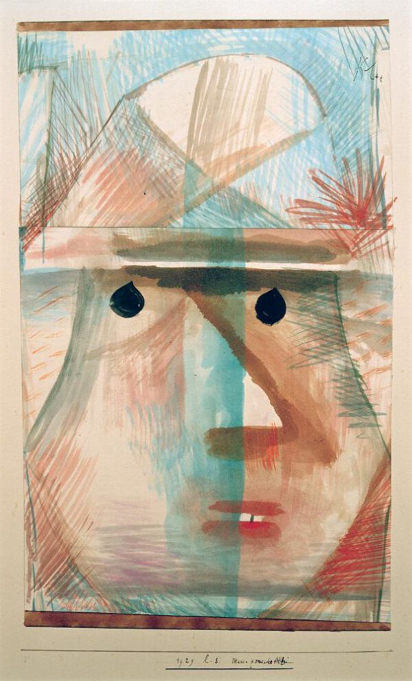 Paul Klee "Maske komische Alte" 25 x 39 cm