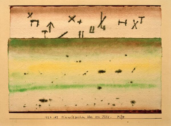 Paul Klee "Himmelszeichen über dem Feld" 26 x 19 cm