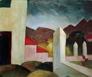 August Macke "Tunesische Landschaft" 55 x 45 cm