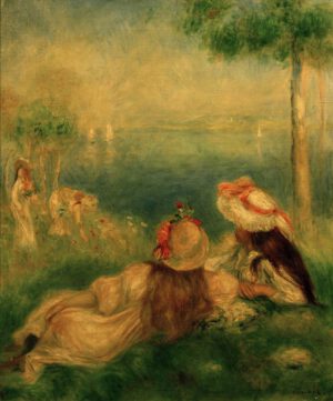 Auguste Renoir "Junge Mädchen an der Küste" 46 x 55 cm