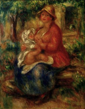 Auguste Renoir "Aline Charigot, stillend" 40 x 51 cm