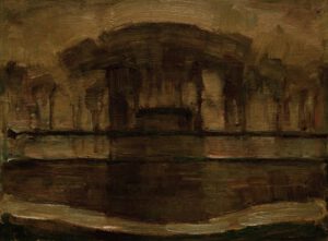 Piet Mondrian "Bauernhof Geinrust im Nebel" 42 x 32 cm