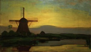 Piet Mondrian "Oostzijder Mühle am Abend" 117 x 67 cm