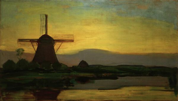 Piet Mondrian "Oostzijder Mühle am Abend" 117 x 67 cm